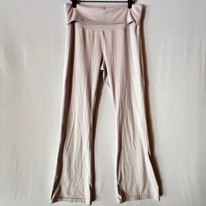 Chrome Riot‎ Light Pink Wide Leg Lounge Pants XL High Waisted Flare Pastel Soft